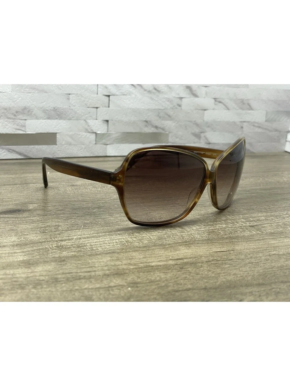 OLIVER PEOPLES CRAVE SYC 64[]11-135 OVERSIZED BROWN SUNGLASSES JAPAN FRAME ONLY